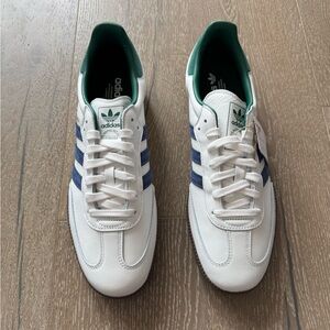 Adidas Samba OG White and Blue Sneakers